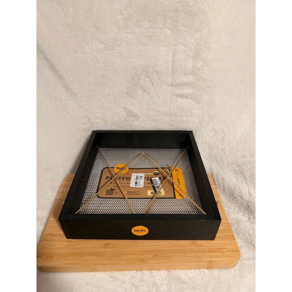 Birds Choice Hanging Tray Bird Feeder Black Recycled Poly Lumber Mesh New